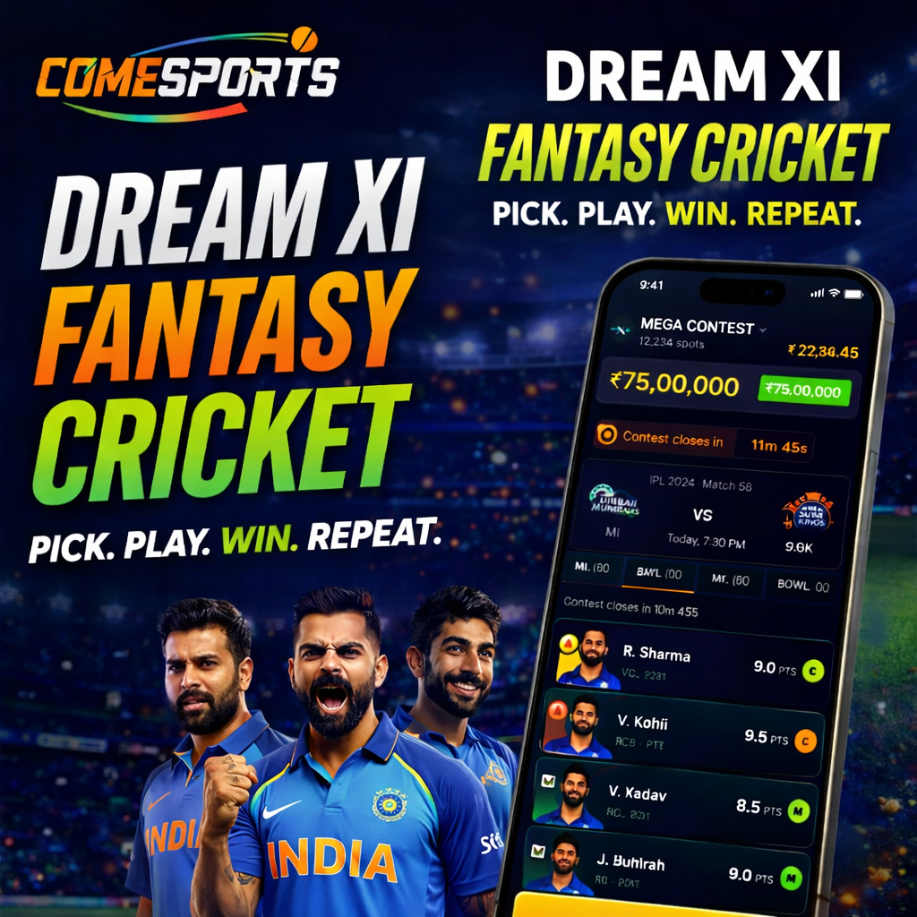 Come Cricket Link fantasy cricket challenge visual